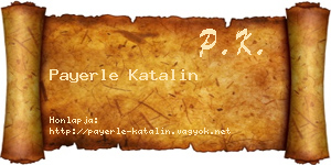 Payerle Katalin névjegykártya